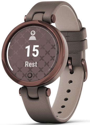 Garmin Watch Lily Dark Bronze Paloma Case and Italian Leather Band 010-02384-B0