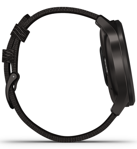 Garmin Vivomove Style Graphite Aluminium Case Black Pepper Nylon