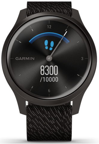 Garmin Vivomove Style Graphite Aluminium Case Black Pepper Nylon