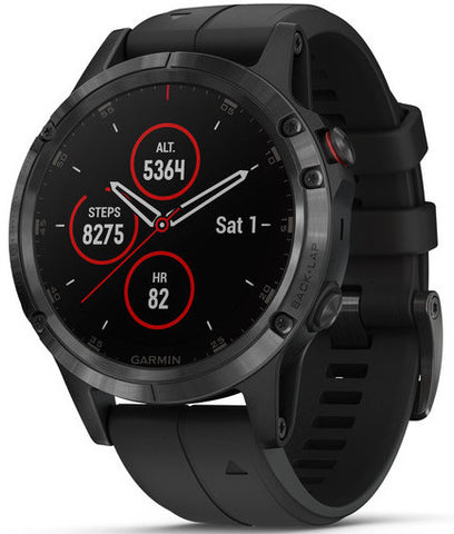 Garmin Watch Fenix 5 Plus Sapphire Black With Black Band 010-01988-01