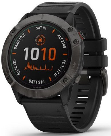 Garmin Watch Fenix 6X Pro Solar Carbon Gray DLC 010-02157-21