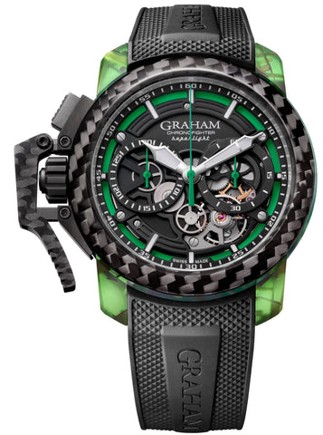 Graham Watch Chronofighter Superlight Carbon Strip Skeleton Green 2CCCK.G01A