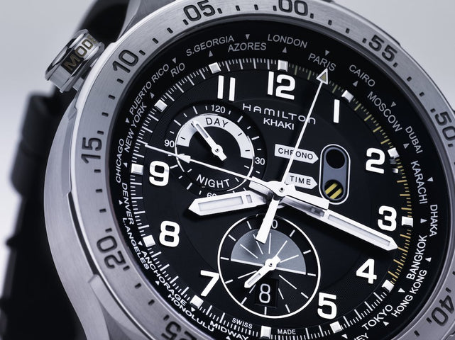 Hamilton Watch Khaki Aviation Chrono Worldtimer D
