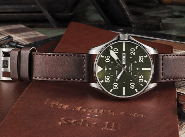 Hamilton Watch Khaki Aviation Pilot Schott NYC Limited Edition