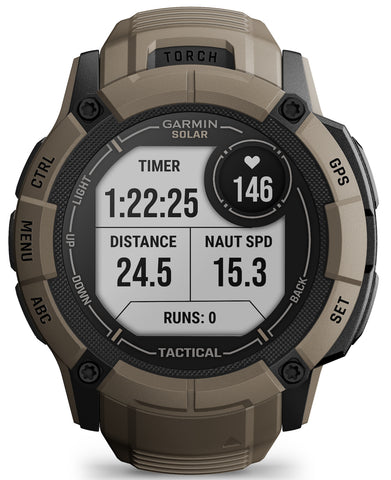 Garmin Instinct 2X Solar Tactical Edition Coyote Tan Watch