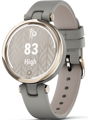 Garmin Watch Lily Cream Gold Case And Italian Leather Band D