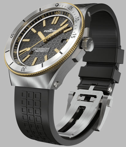 Fortis Marinemaster M 44 Black Resin Gold Limited Edition Watch
