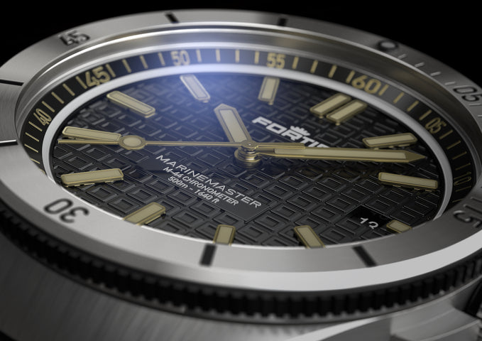 Fortis Marinemaster M 44 Black Resin Watch