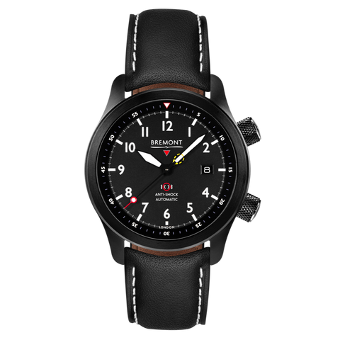 Bremont Watch MBII Custom DLC Black Dial with Anthracite Barrel & Open Case Back