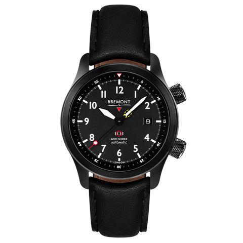 Bremont Watch MBII Custom DLC Black Dial with Anthracite Barrel & Open Case Back