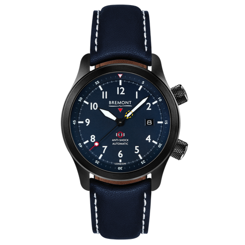 Bremont Watch MBII Custom DLC Blue Dial with Bronze Barrel & Open Case Back