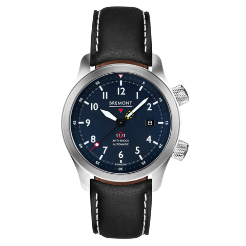 Bremont Watch MBII Custom Stainless Steel Blue Dial with Green Barrel & Open Case Back