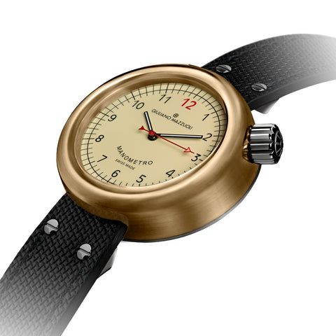 Giuliano Mazzuoli Manometro Bronze Ivory Watch