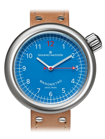 Giuliano Mazzuoli Watch Manometro Brushed Blue MRB03N.