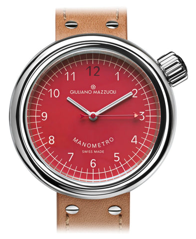 Giuliano Mazzuoli Watch Manometro Polished Red MRP06N.