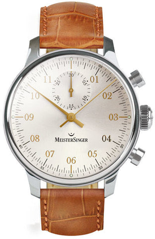 MeisterSinger Watch Singular MM401G Croco Print Cognac