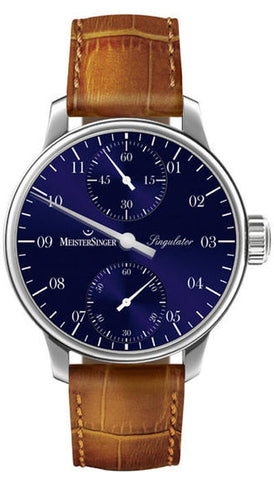 MeisterSinger Watch Singulator SIM108 Croco Print Cognac