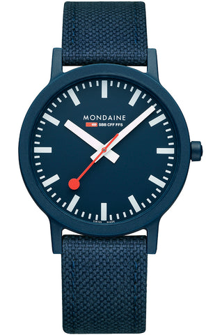 Mondaine Essence Deep Ocean Blue Textile Watch