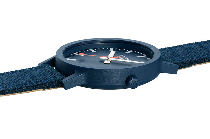 Mondaine Essence Deep Ocean Blue Textile Watch