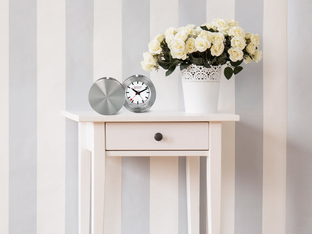 Mondaine Clock Table and Alarm Watch