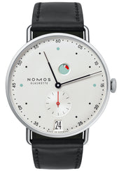 Nomos Glashutte Watch Metro Datum Gangreserve Sapphire Crystal 1101