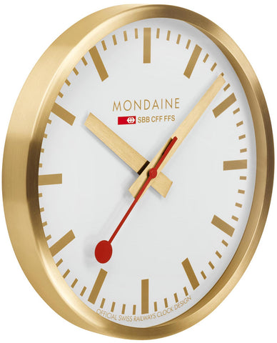 Mondaine Wall Clock Brushed Gold 40cm A995.CLOCK.17SBG