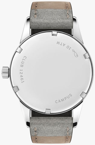 Nomos Glashutte Club Campus Cream Coral Steel Back Watch