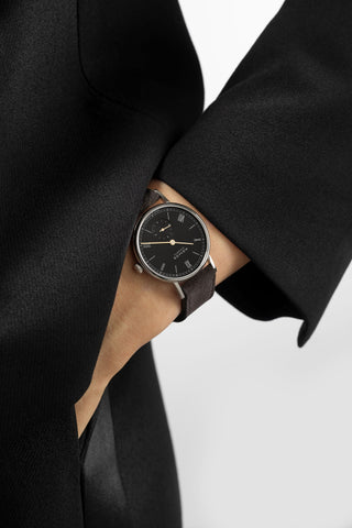 Nomos Glashutte Ludwig 33 Noir Sapphire Crystal Watch