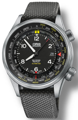 Oris Watch Big Crown ProPilot Altimeter Meters Textile Grey 01 733 7705 4164 Textile Grey