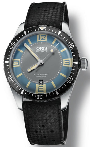 Oris Watch Divers Sixty Five Blue Rubber 01 733 7707 4065-07 4 20 18