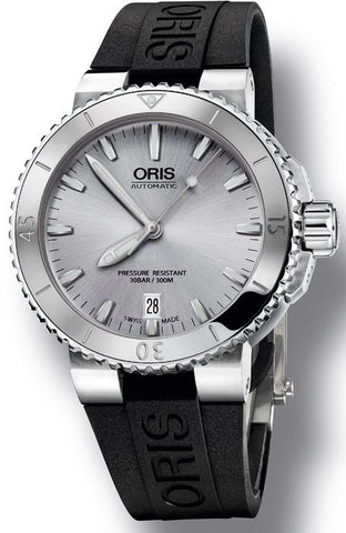 Oris Watch Aquis Date Light Grey Rubber 01 733 7676 4141-07 4 21 34