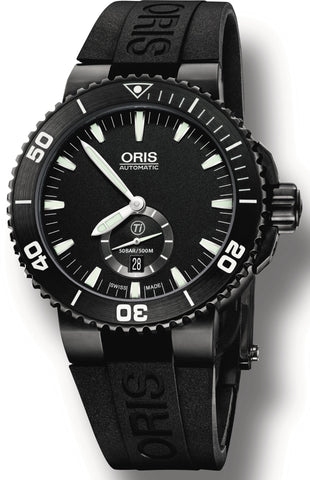 Oris Watch Aquis Date Small Second DLC Rubber 01 739 7674 7754-07 4 26 34BTE