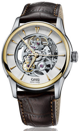 Oris Watch Artelier Skeleton Crocodile 01 734 7670 4351-07 1 21 73FC