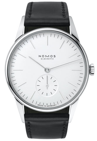 Nomos Glashutte Watch Orion White Steel Back 331