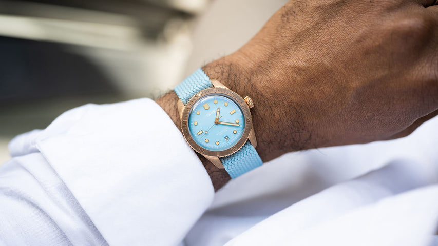 Oris Divers Sixty Five Cotton Candy Bronze Sky Blue