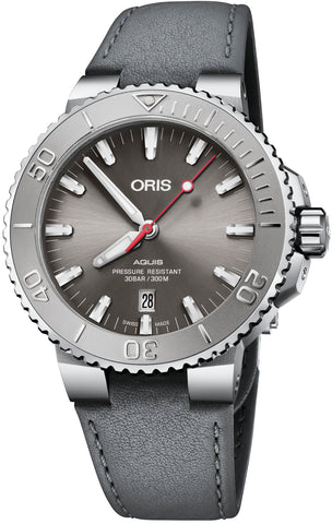 Oris Watch Aquis Date Relief Leather 01 733 7730 4153-07 5 24 11EB