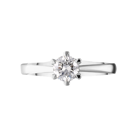 Platinum Diamond Certified Solitaire Shoulder Set Ring, BLC-316_2