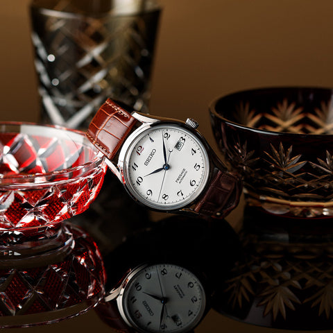 Seiko Presage Watch Enamel Dial Mens