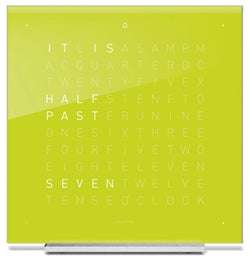 QLOCKTWO Clock Touch Acrylic Glass Lime JuiceQLOCKTWO Touch Lime Juice Table Clock 13.5cm FTENLJ