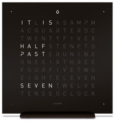 QLOCKTWO Clock Touch Metal Deep Black