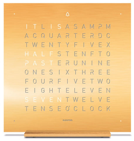 QLOCKTWO Earth 13.5 Golden Legend Table Clock T4GENGD