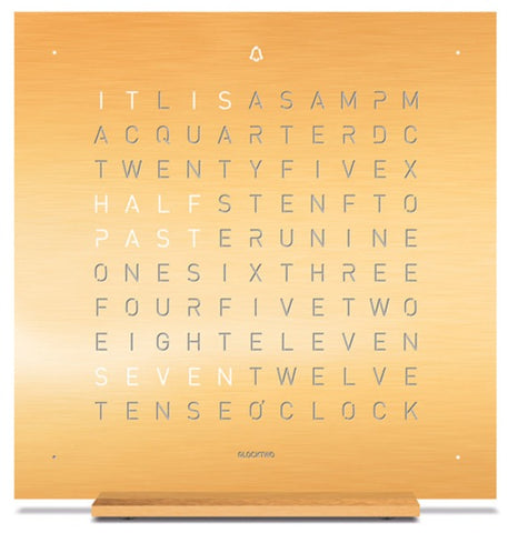 QLOCKTWO Earth 13.5 Golden Legend Table Clock T4GENGD
