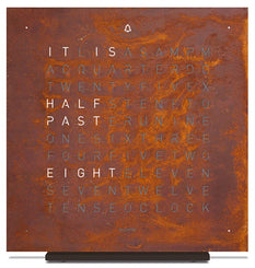 QLOCKTWO Clock Touch Metal Rust