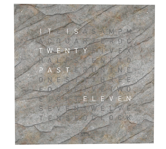 QLOCKTWO Classic Creators Edition Glintscape White 45cm FCENGS