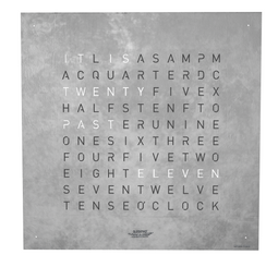 QLOCKTWO Classic Creators Edition Platinum Black 45cm FCENPL