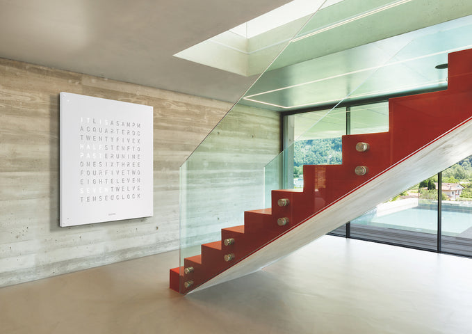 QLOCKTWO Earth 180 White Pepper Wall Clock Watch