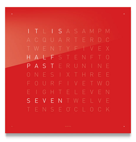 QLOCKTWO Classic Cherry Cake Wall Clock 45cm FCENCC