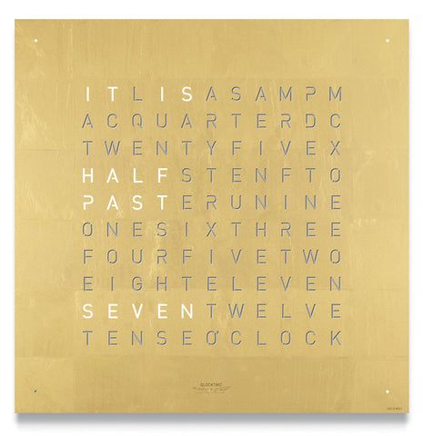 QLOCKTWO Classic Creators Edition Gold Wall Clock 45cm FCENGD