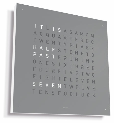 QLOCKTWO Earth 45 Grey Pepper Wall Clock Watch