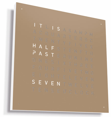 QLOCKTWO Earth 45 Hazelnut Wall Clock Watch